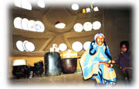 display of pottery in Lesotho