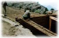 building a wall in Nepal