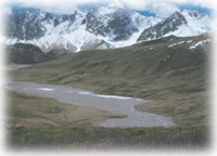 mountain river in Shimshal, Pakistan