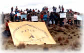 group of campaigners in Peru